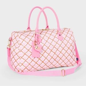 Geo Hearts Softside Duffel Bag Pink - Roller Rabbit x Target NWT